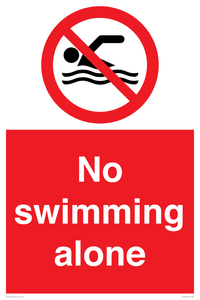No swimming alone